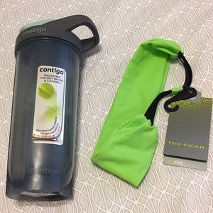 Combo - headband and sports mixing bottle